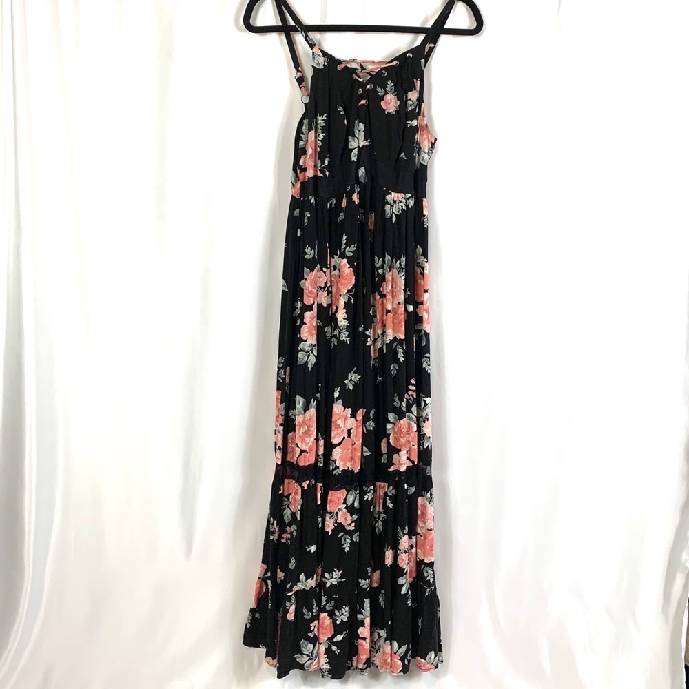 Black Floral Maxi Dress